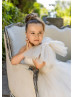 One Shoulder Tulle Long Flower Girl Dress